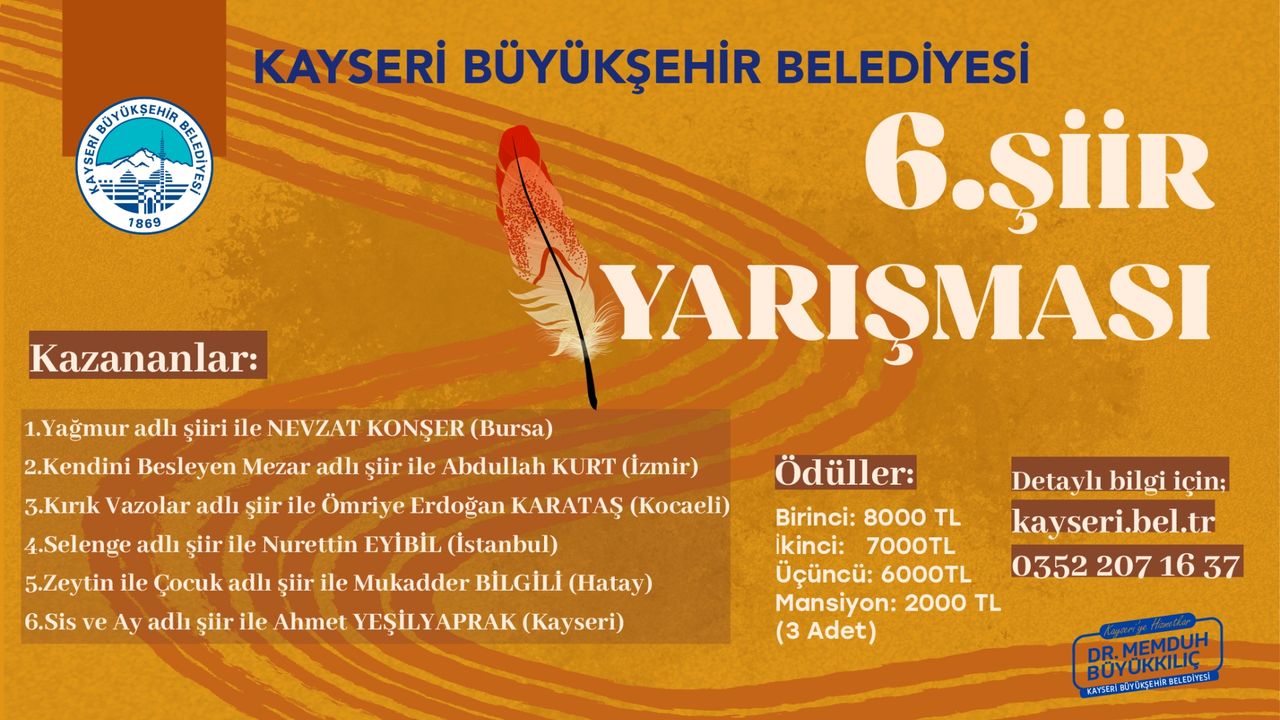 Kayseri'de Şiir Yarışmasına Yoğun Katılım