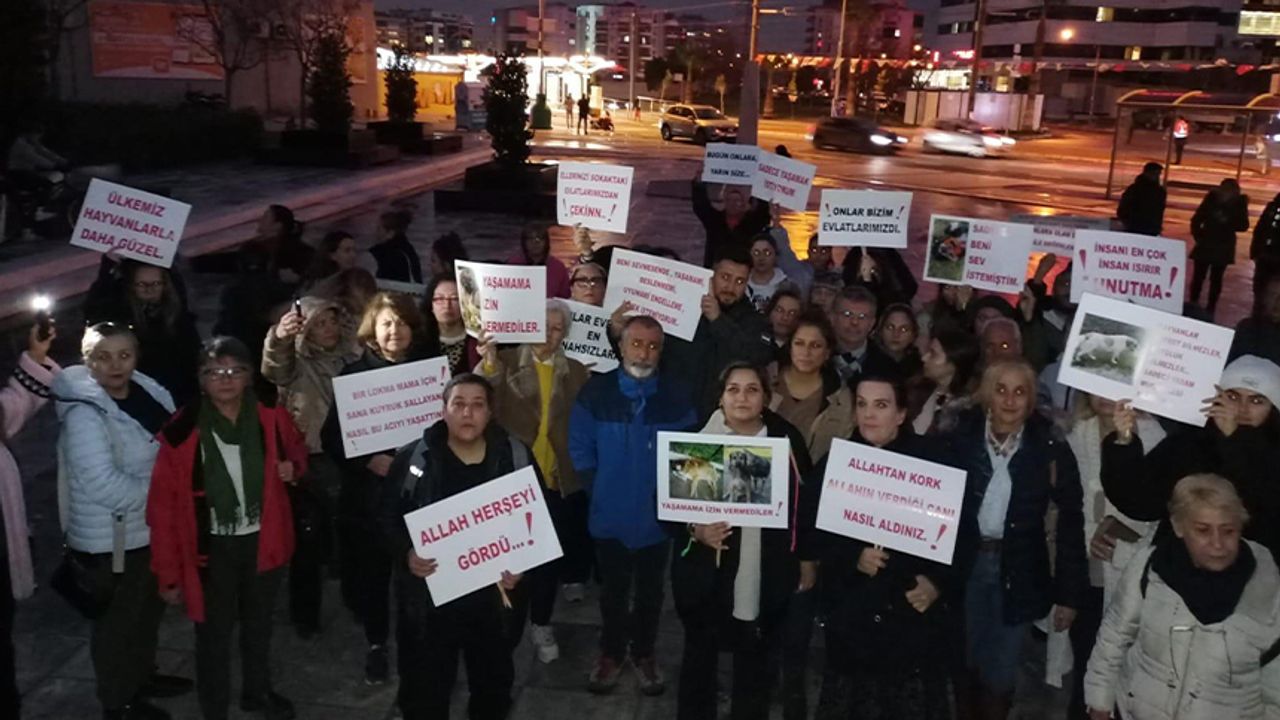 İzmir'de Köpek Ölümlerine Tepki Yürüyüşü Düzenlendi