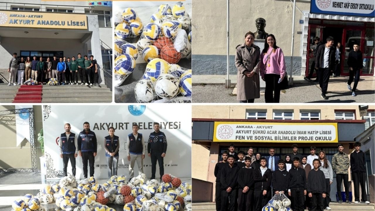 Akyurt’ta Öğrencilere Spor Desteği: Okullara Yeni Malzemeler Dağıtıldı
