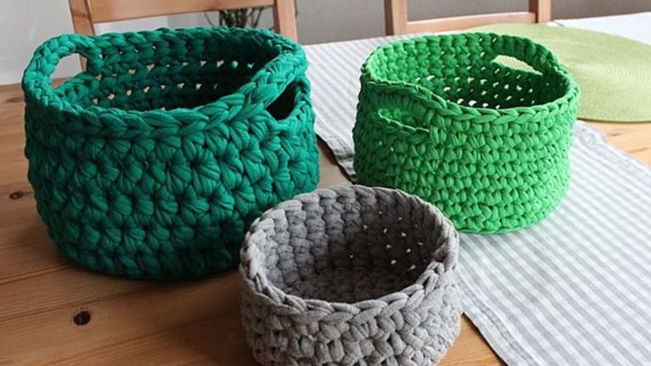 Penye İpten Sepet Nasıl Yapılır? Evinizin Her Köşesine Uyum Sağlayan Penye İpten Sepet Fikirleri