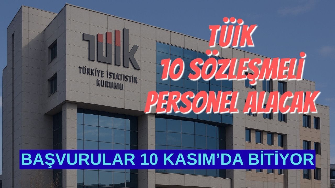 TÜİK 10 Sözleşmeli Personel Alacak: Başvurular 10 Kasım’da Bitiyor