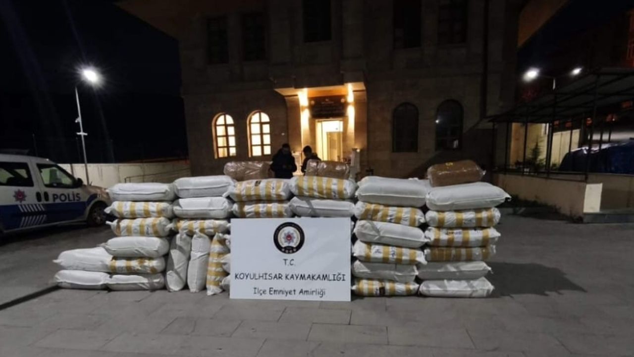 Sivas’ta Dev Kaçakçılık Operasyonu: 1 Tondan Fazla Tütün Bulundu