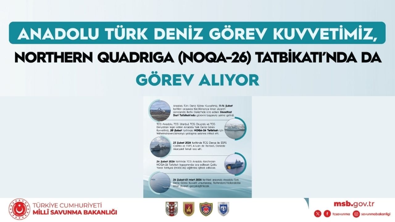 Anadolu Türk Deniz Görev Kuvveti NOQA-26 Tatbikatına Katıldı
