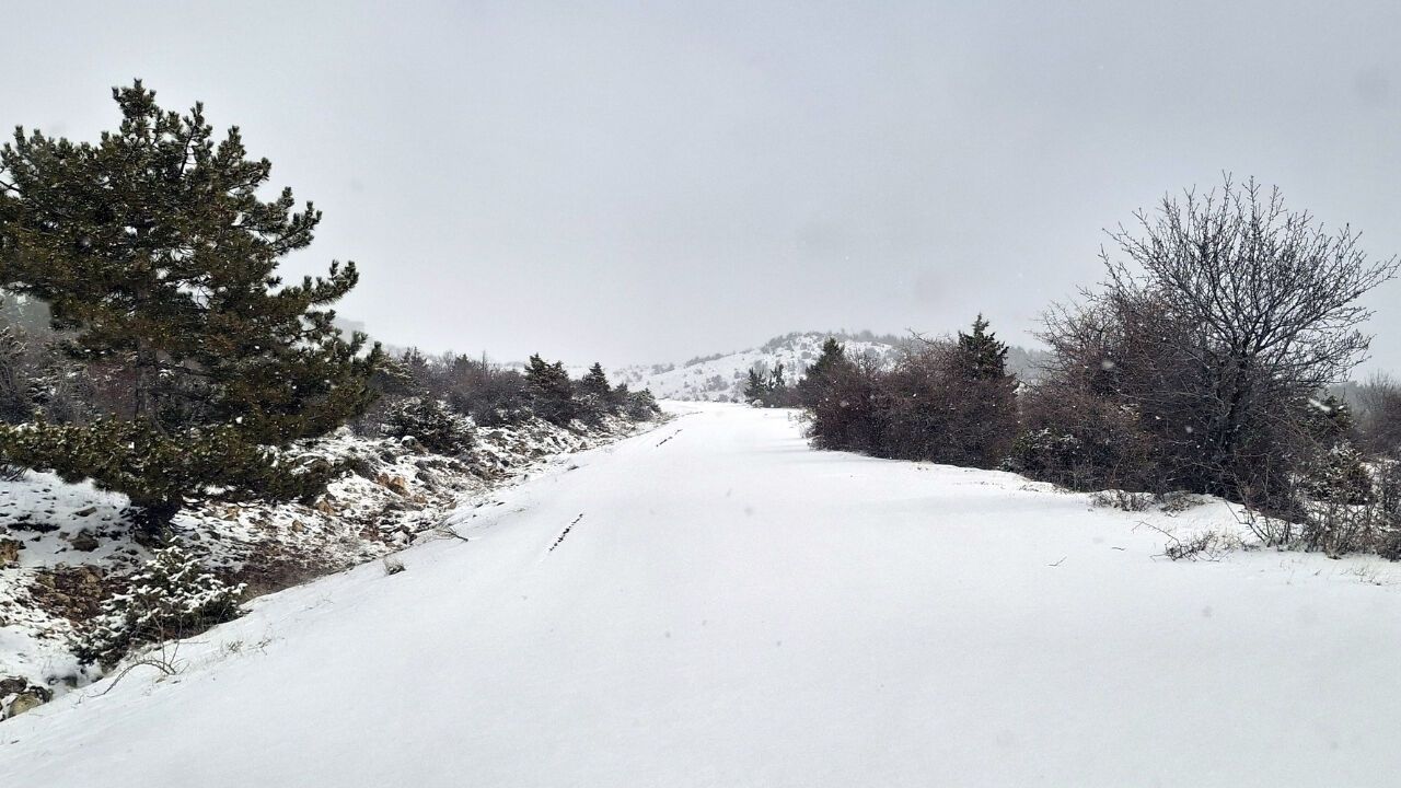 Ankara Beypazarı’nda Kar Kalınlığı 10 Santimetreyi Buldu