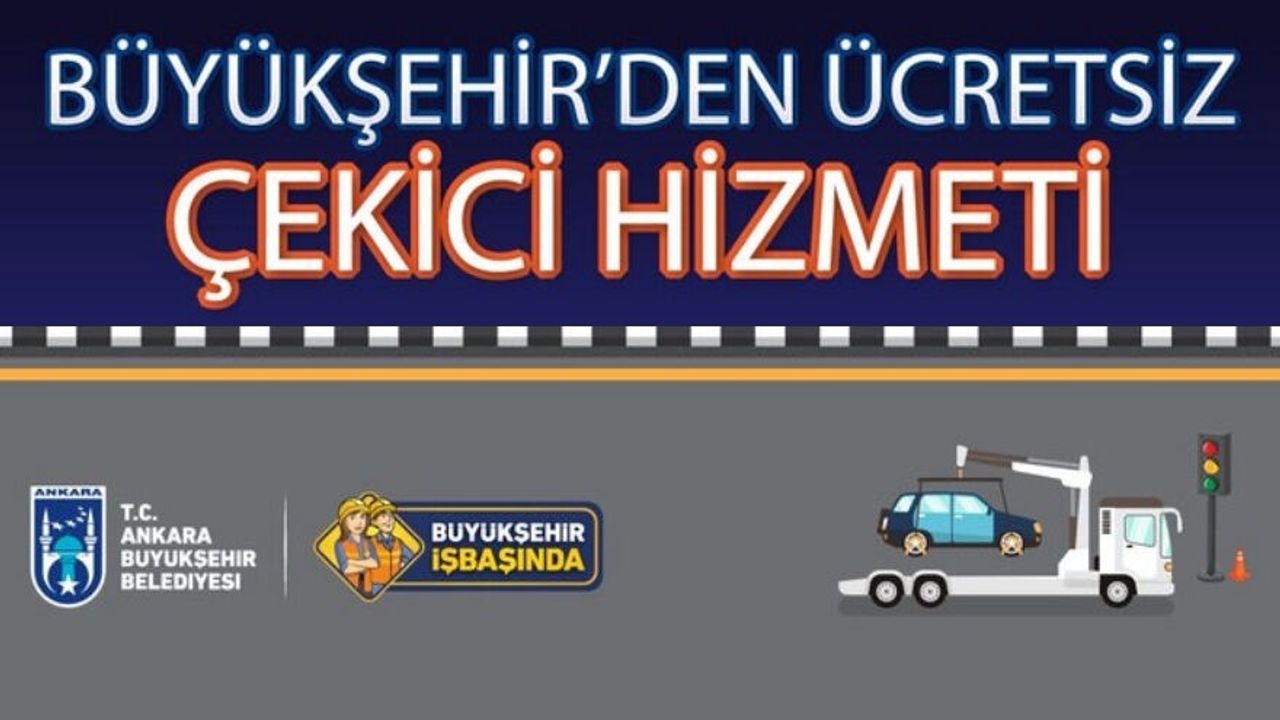 Ankara’da Kentin 7 Noktasında Ücretsiz Çekici Hizmeti