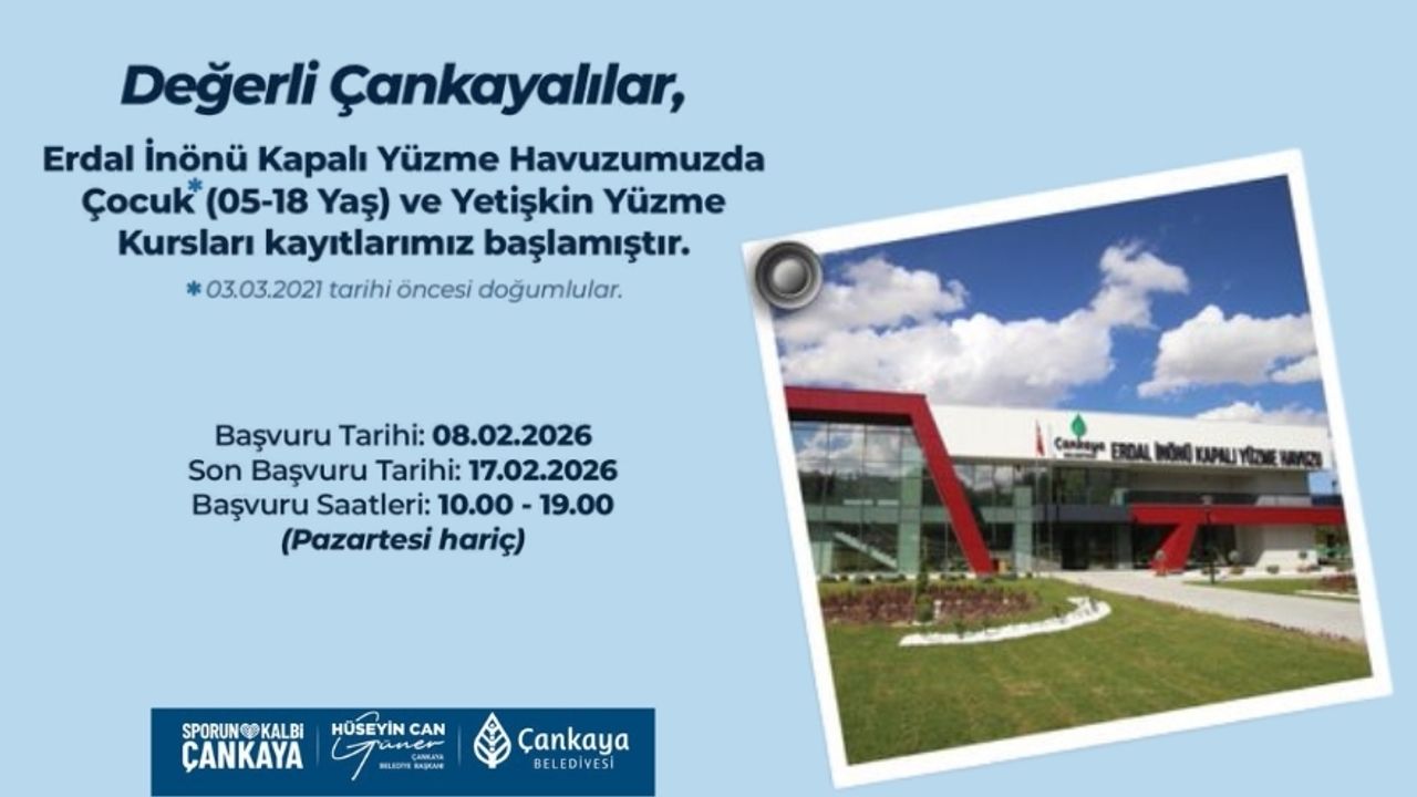 Çankaya Belediyesi’nden Yüzme Kursu Fırsatı: Kayıtlar Başladı