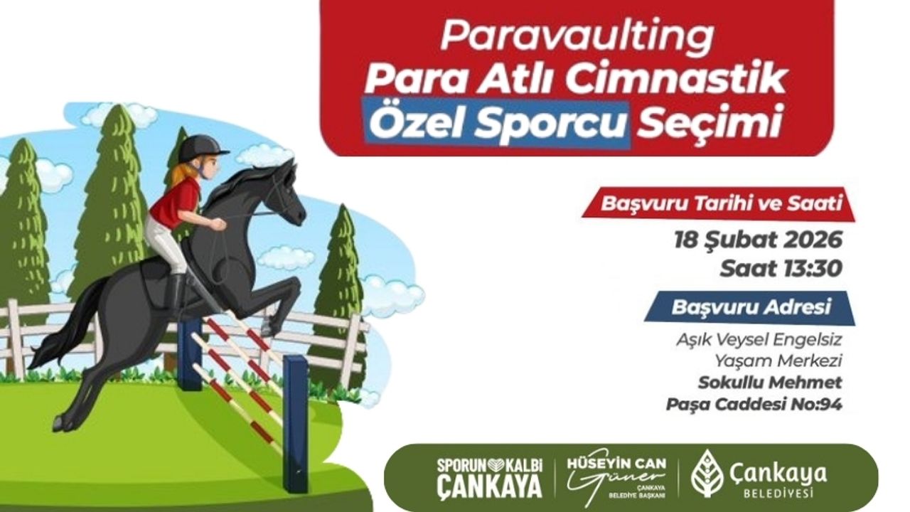 Çankaya’da Para Vaulting Atlı Cimnastik Başvuruları Başladı