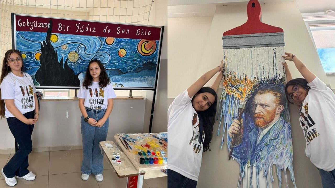 Sincan’da Öğrencilerden Van Gogh Temalı Geri Dönüşüm