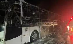 Osmaniye'de Seyir Halindeki Otobüs Alev Aldı