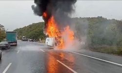 Bursa'da Yolcu Otobüsü Yangını Ucuz Atlatıldı