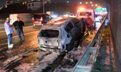 Kağıthane'de Seyir Halindeki Araç Alevlere Teslim Oldu