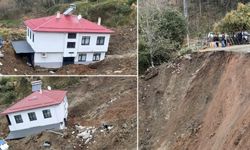 Artvin’de Heyelan! 2 Katlı Ev 50 Metre Sürüklendi