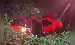 Ankara'da Kontrolden Çıkan Araç Şarampole Yuvarlandı