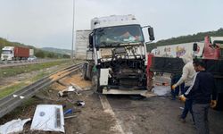 Bolu'da Buğday Yüklü TIR Devrildi: Şoför Yaralandı
