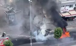 Diyarbakır’da Seyir Halindeki Minibüs Alev Aldı