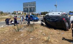 Çanakkale Ayvacık’ta Motosikletle Çarpışan Otomobil Takla Attı