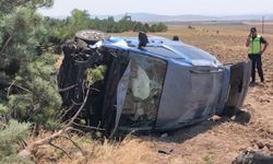 Kütahya’da Lastiği Patlayan Araç Tarlaya Devrildi: 4 Yaralı