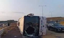 Kuzey Marmara Otoyolu’nda Can Pazarı! Kontrolden Çıkan Yolcu Otobüsü Devrildi