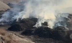 Şırnak Toptepe Köyünde Kömür Sahasında Yangın