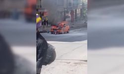 Ankara Mamak’ta Taksi Alev Aldı: Araç Küle Döndü