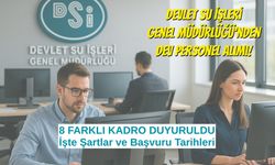 Devlet Su İşleri Genel Müdürlüğü’nden Dev Personel Alımı: 8 Farklı Kadro Duyuruldu! İşte Şartlar ve Başvuru Tarihleri