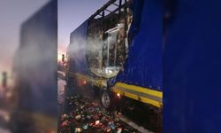 Bolu’da Anadolu Otoyolu’nda TIR Yangını