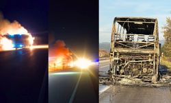 Karabük-Ankara Yolunda Yangın: Otobüs Kül Oldu