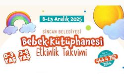 Sincan Bebek Kütüphanesi Haftalık Etkinlik Takvimi Duyuruldu
