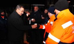 Gölbaşı'nda Karla Mücadele: Yakup Odabaşı’ndan Ekiplere Boza İkramı
