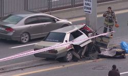 Çankaya’da Kontrolden Çıkan Otomobil Tabela Direğine Çarptı