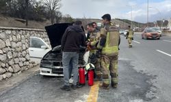 Ankara’da Konya Yolu Üzerinde Çifte Panik: Bir Yanda Yangın Bir Yanda Kaza