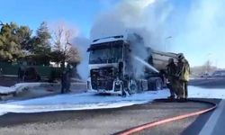 Polatlı'da Seyir Halindeki Hafriyat Kamyonu Alevlere Teslim Oldu