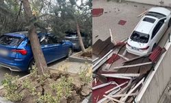 Ankara’da Fırtına ve Rüzgar! Ağaçlar Araçların Üzerine Devrildi