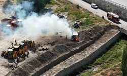 Akyurt'ta Yanan Konteynerde Patlama Meydana Geldi