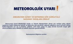 Ankara Valiliği’nden Kuvvetli Sağanak, Sel ve Dolu Uyarısı