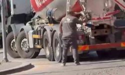 Sincan’da Mikserden Akan Beton Yola Döküldü