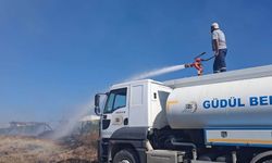 Güdül'de Çıkan Anız Yangınına İtfaiye Müdahale Etti