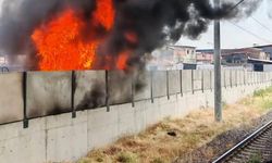 Sincan'da Arazi Yangını Tren İstasyonuna Ulaştı