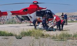 Nallıhan’da Beyin Kanaması Geçiren Hasta için Ambulans Helikopter Havalandı