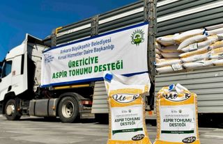 Şereflikoçhisar'da Üreticiye Yüzde 50 Hibeli Aspir Tohumu Dağıtıldı