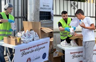 Sincan’da LGS Sınavı için Okul Önlerinde İkram Stantları Kuruldu