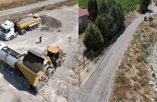 Yeşilaağaç Mahallesi'nde Ulaşımı Rahatlatacak Asfalt Çalışması