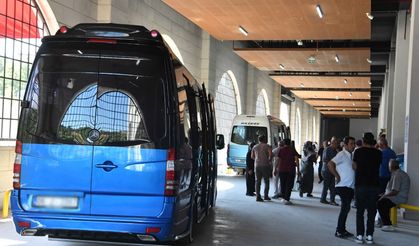 Ulus'ta Dolmuşlar Yeni Merkezinde Hizmet Vermeye Başladı