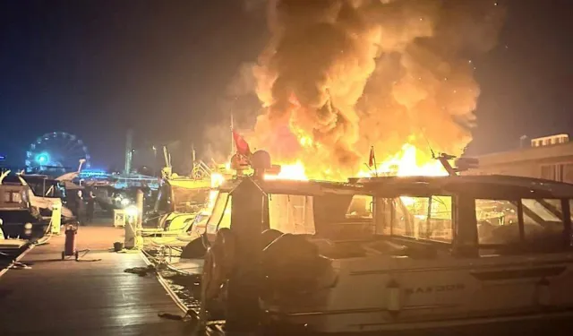 Tuzla Marinada Korkutan Yangın! 4 Tekne Küle Döndü