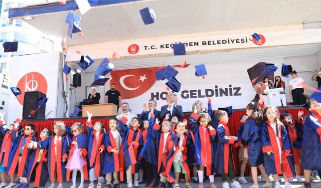 Keçiören’de 59 Minik Öğrenci İlk Mezuniyet Heyecanını Yaşadı
