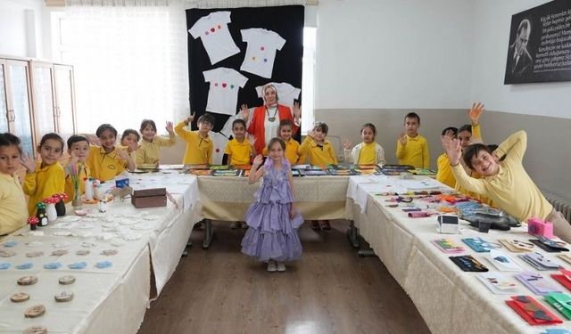 Keçiören’de Tasarım Eğitimi Alan İlkokul Öğrencileri Sergi Açtı