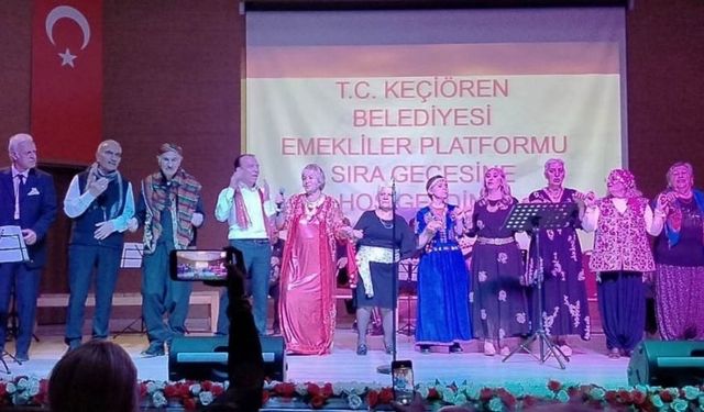 Keçiören’de Emekliler Platformu Sıra Gecesi Etkinliği Düzenledi
