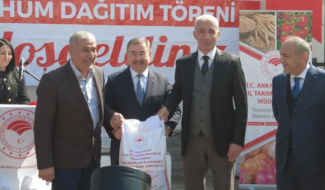 Gölbaşı'nda Nohut Üretimi Artacak, 67 Üreticiye 30 Ton Nohut Dağıtılıyor