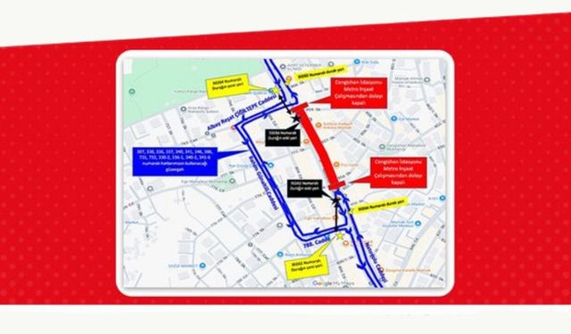 Natoyolu Caddesi 15 Haziran’da Trafiğe Kapatılıyor