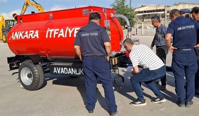 ABB'den Beypazarı'ndaki 59 Mahalleye Su Tankeri Desteği